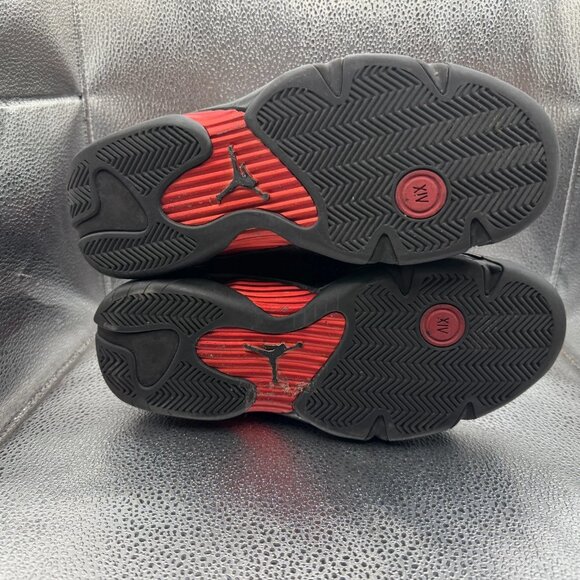 Size 8 Air Jordan 14 Retro Mens Black Red Athletic Shoes 311832-002 SEPARATION - Picture 10 of 11